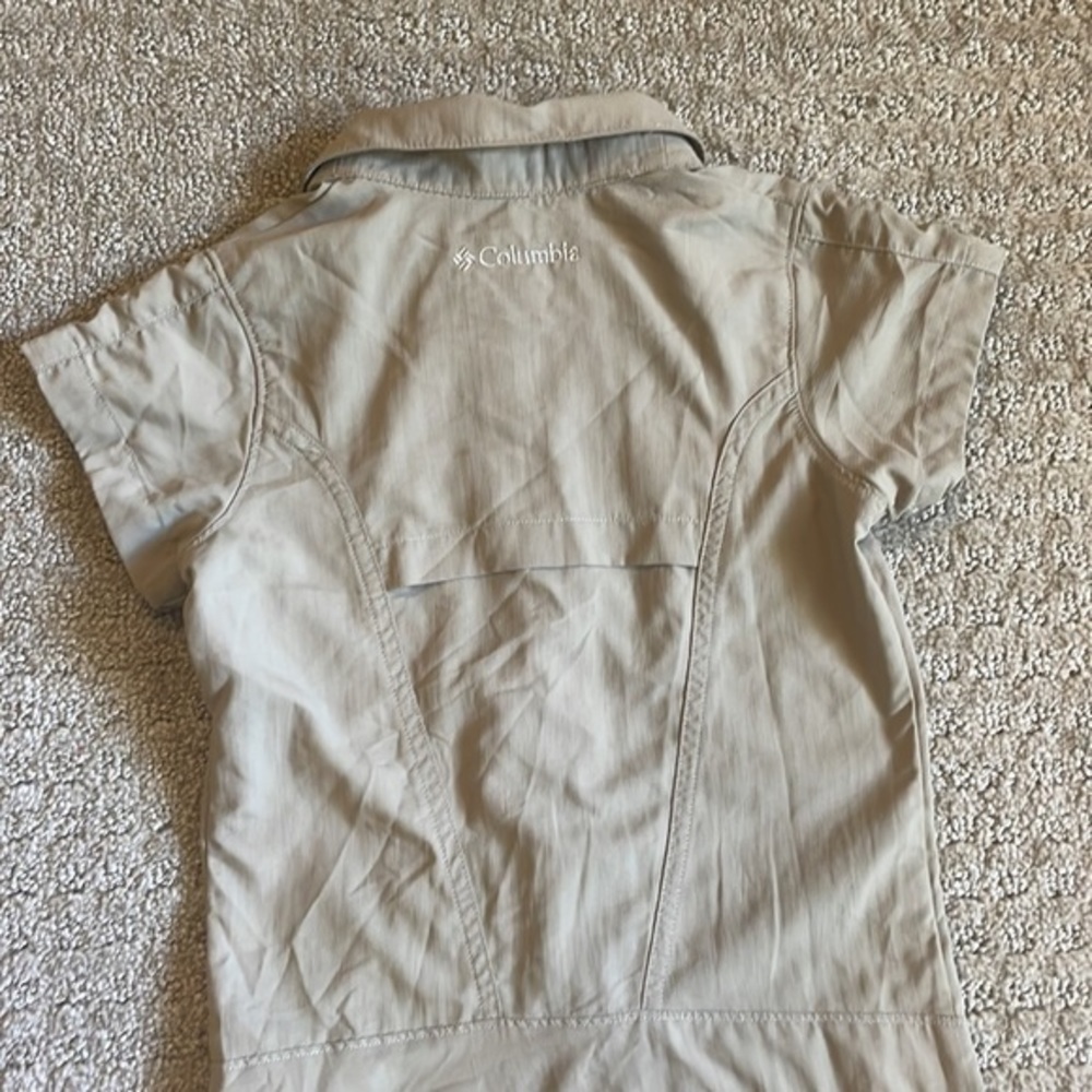 Columbia Omni-Shade Tan Button Down Dress - Picture 8 of 9